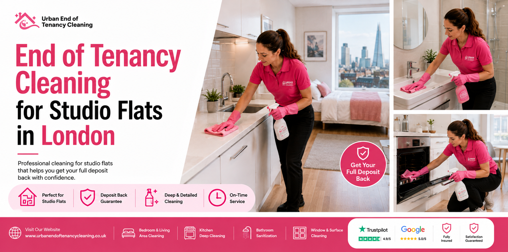 studio flat end of tenancy cleaning